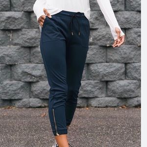 ZYIA Navy Zipper Joggers